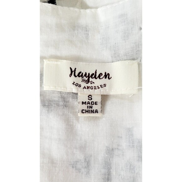 Hayden Los Angeles Women’s Dress White Boho Floral Rainbow Embroidered Small - Picture 8 of 9